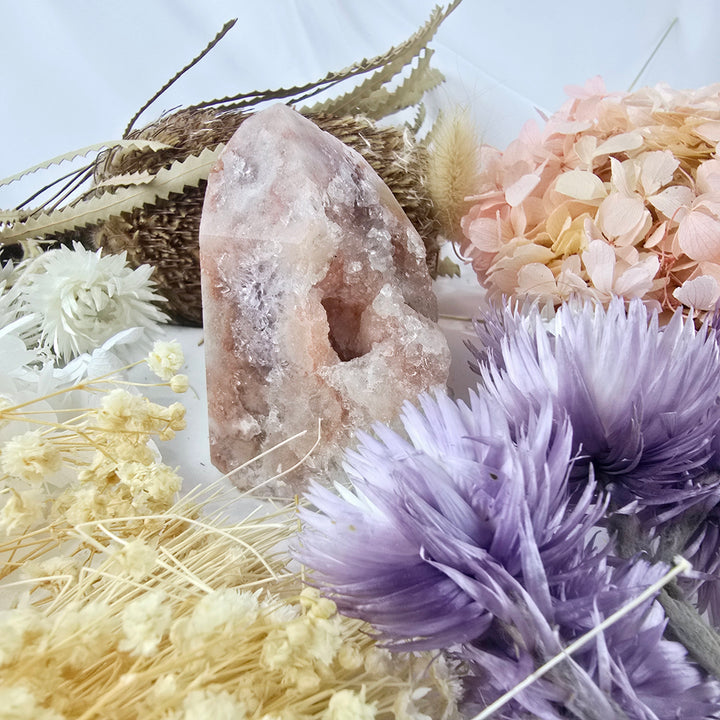 Pink Amethyst Druzy Tower