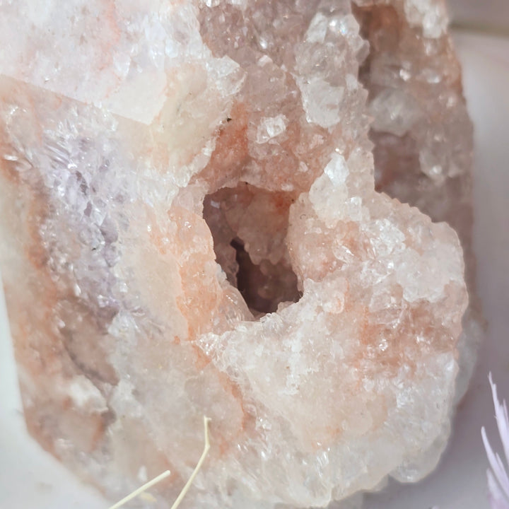Pink Amethyst Druzy Tower