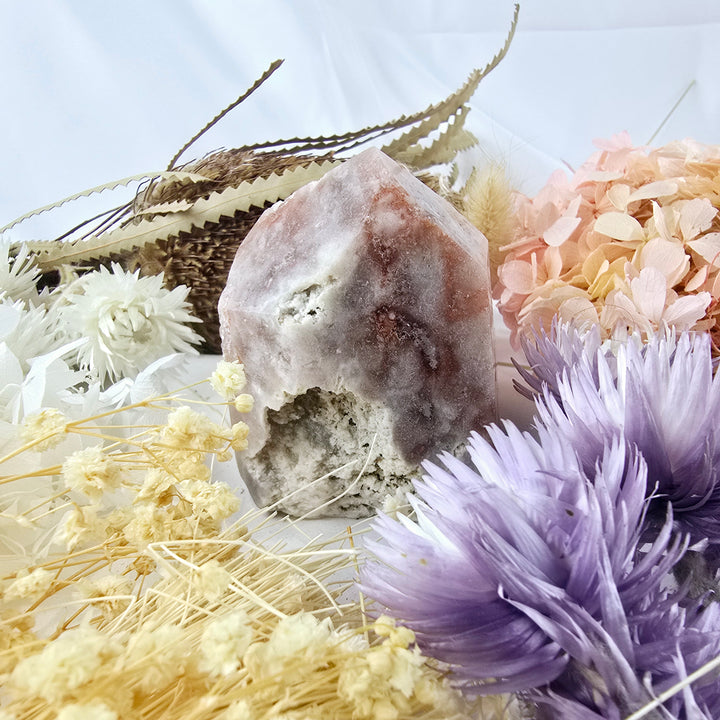 Pink Amethyst Druzy Tower