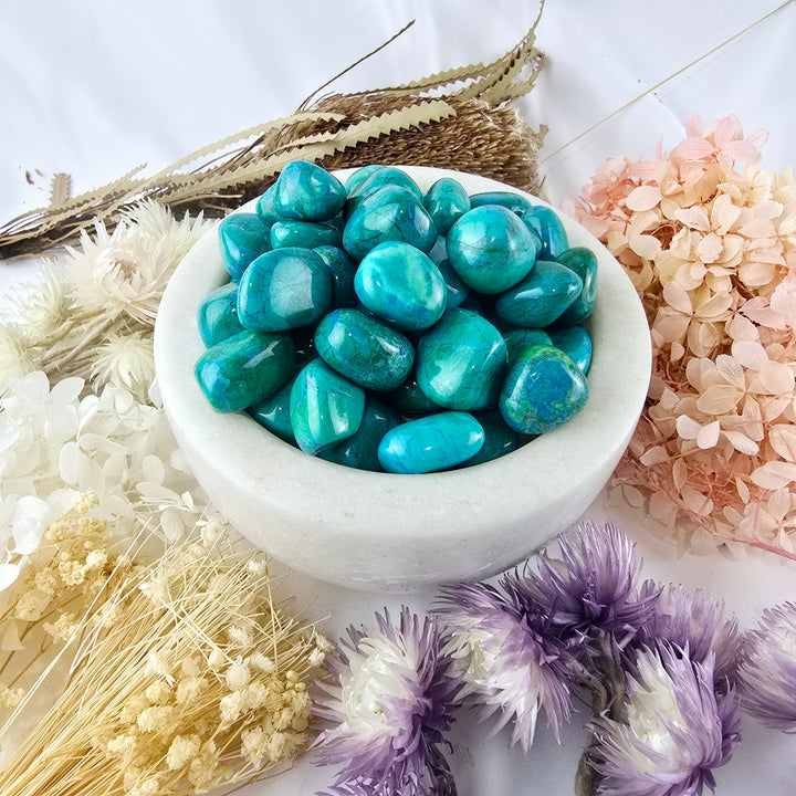 Chrysocolla Howlite Tumbled Stone