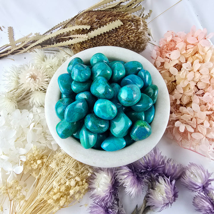 Chrysocolla Howlite Tumbled Stone