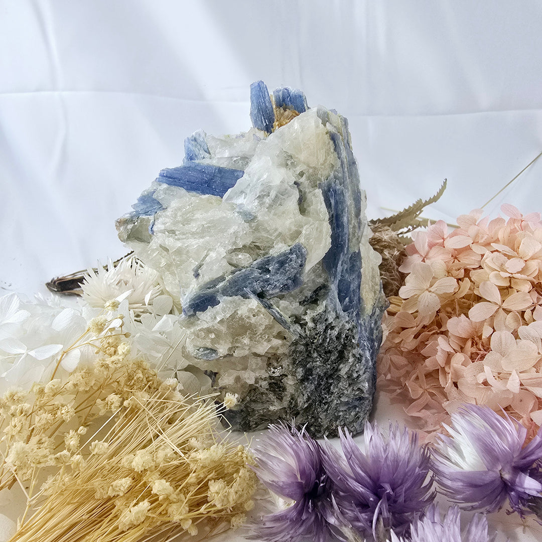 Blue Kyanite In Quartz Natural