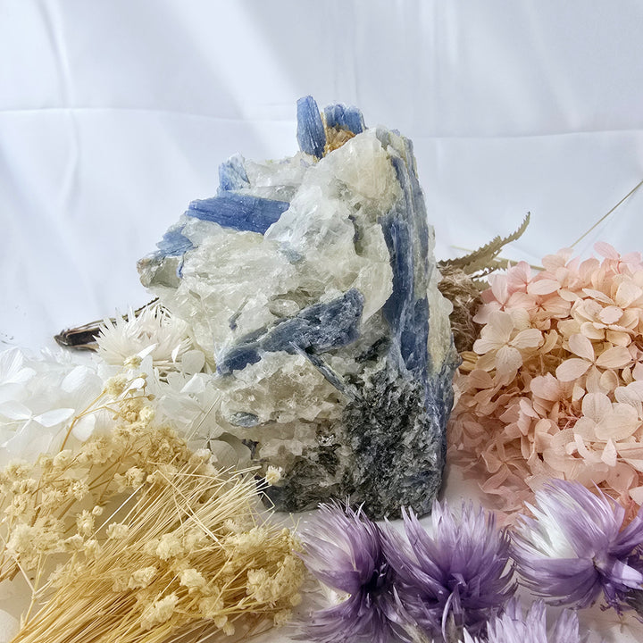 Blue Kyanite In Quartz Natural