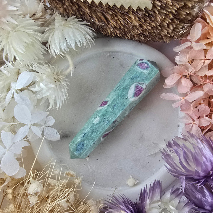 Ruby Fuchsite Double Terminator