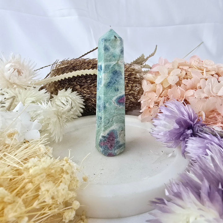 Ruby Fuchsite Tower