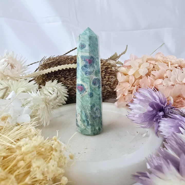 Ruby Fuchsite Tower