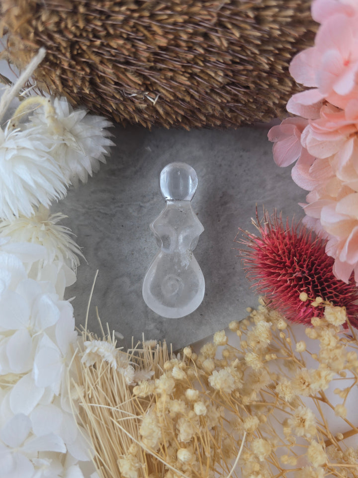 Clear Quartz Goddess Pendant