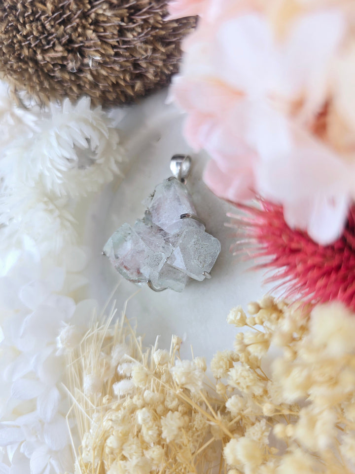 Apophyllite Cluster Silver Pendant