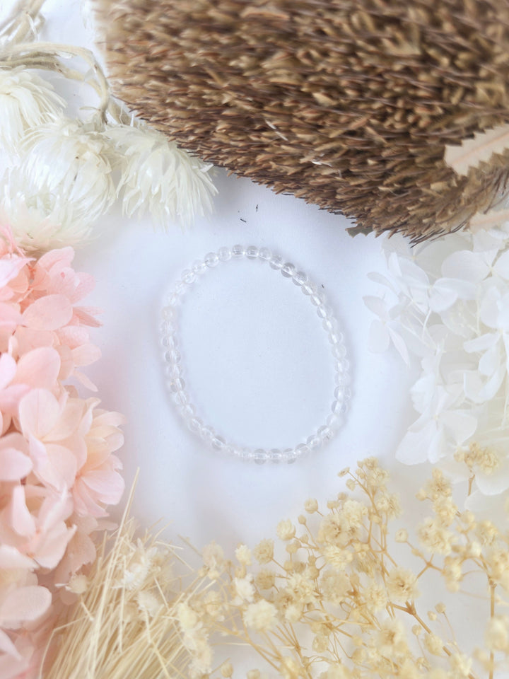 Clear Quartz 4mm bracelet detail