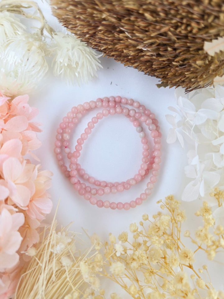 Pink Opal Bracelet - 4mm