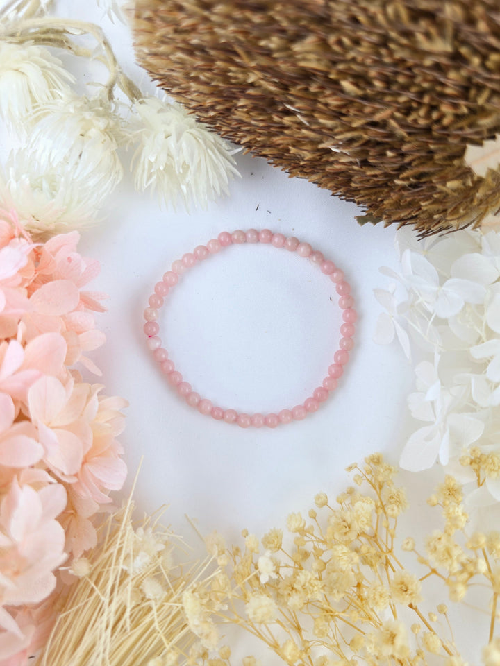 Pink Opal Bracelet - 4mm