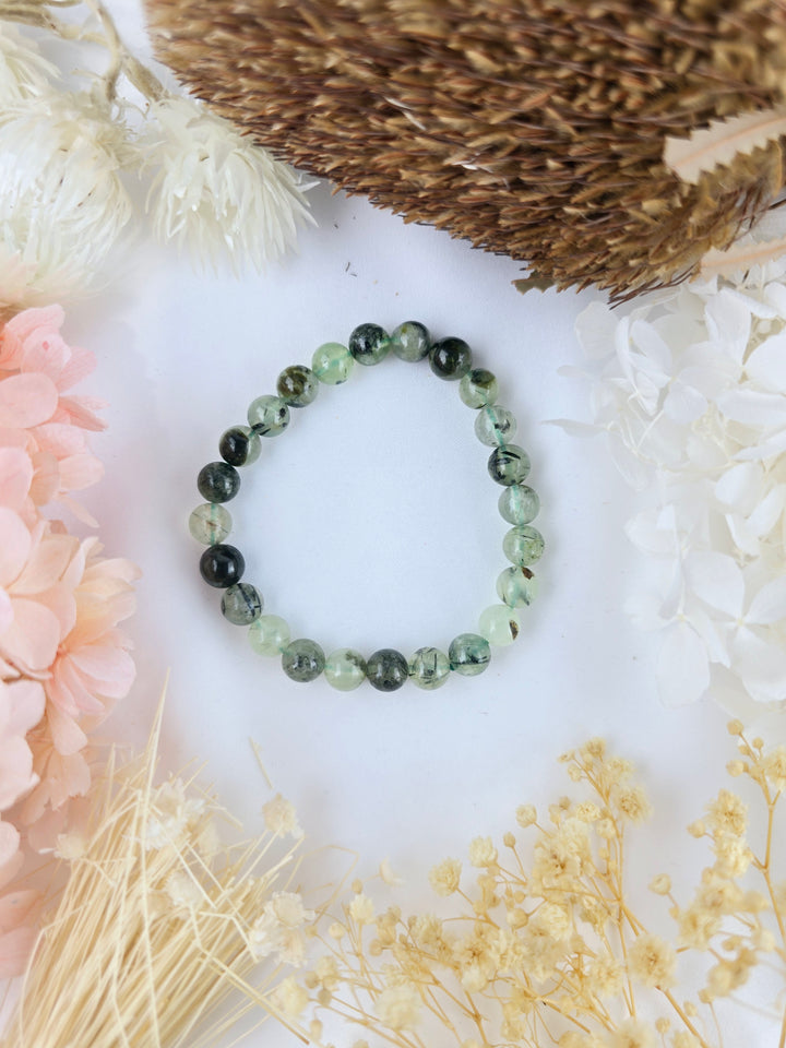 Prehnite in Epidote Bracelet - 8mm #2