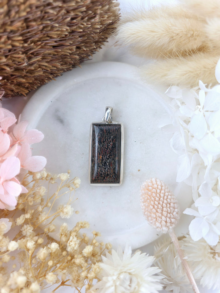 Dinosaur Bone Silver Pendant