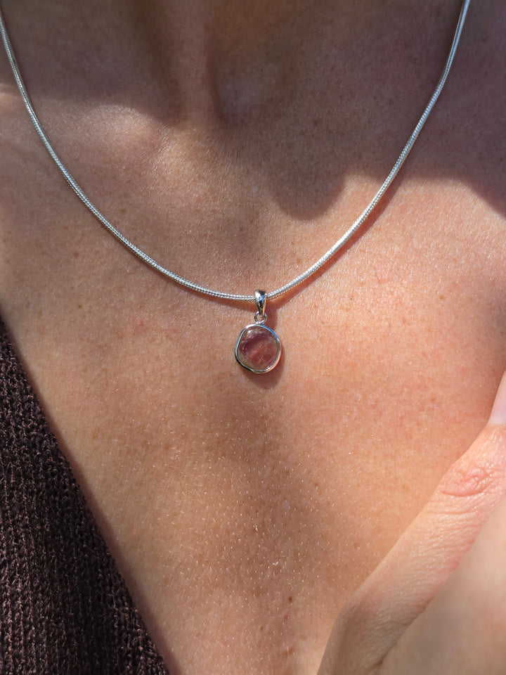 Watermelon Tourmaline Silver Pendant — Tender & Whole