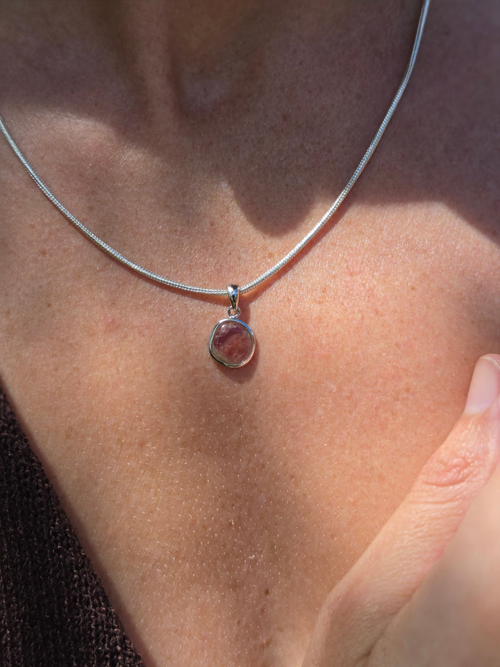 Watermelon Tourmaline Silver Pendant — Tender & Whole