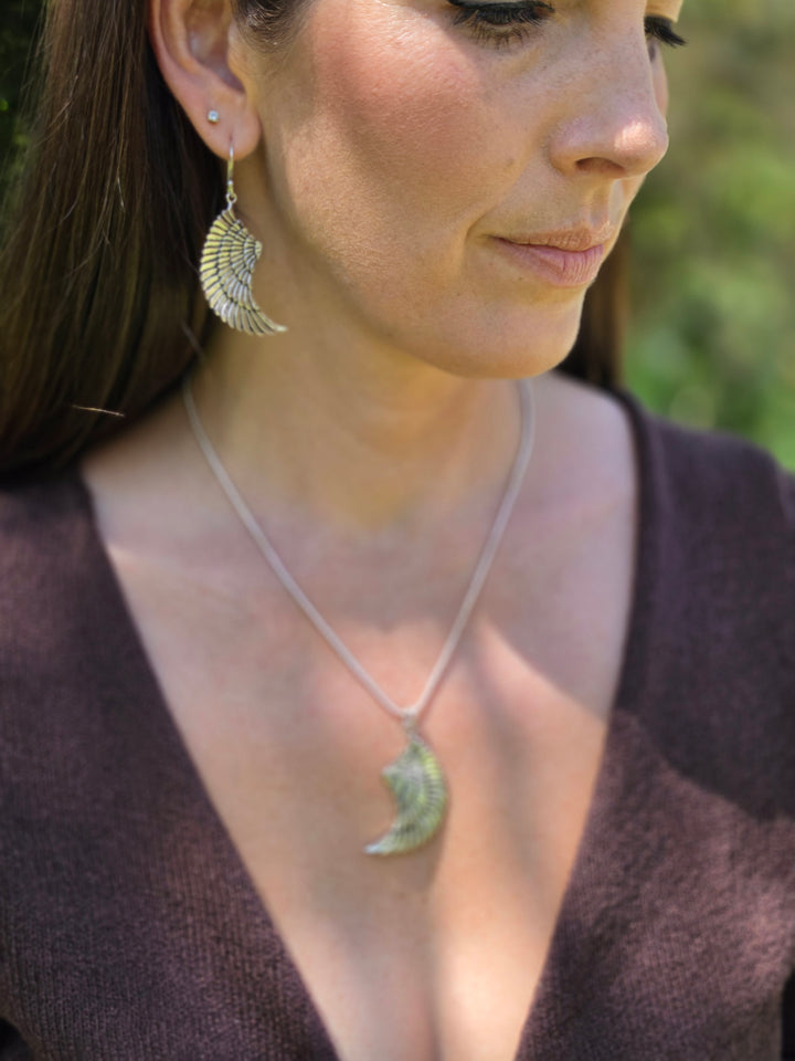 Divine Goddess Wing Silver Earrings — Rise