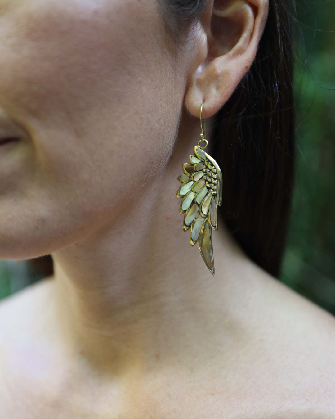 Anahata Spirit Wing Earrings detail