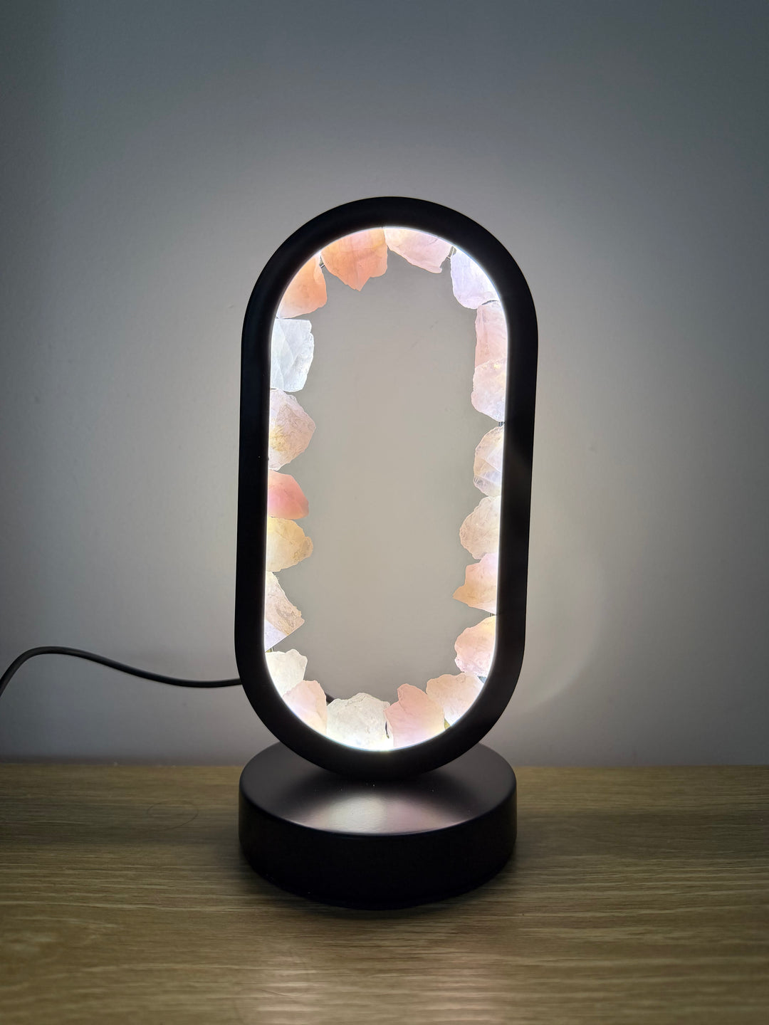 Rose Quartz Star Gate Lamp