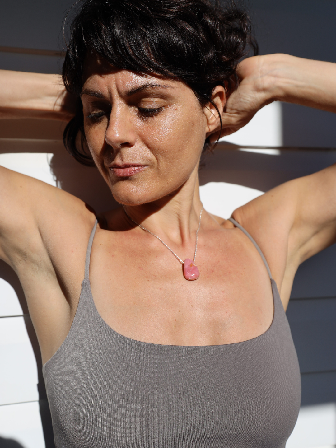 Pink Opal Tumbled Pendant