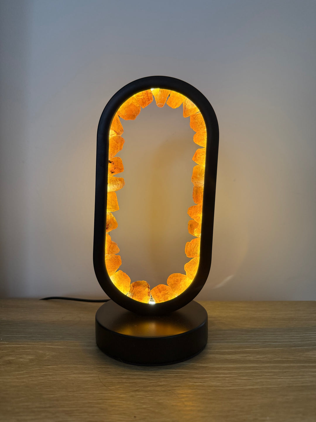 Yellow Fluorite Star Gate Lamp