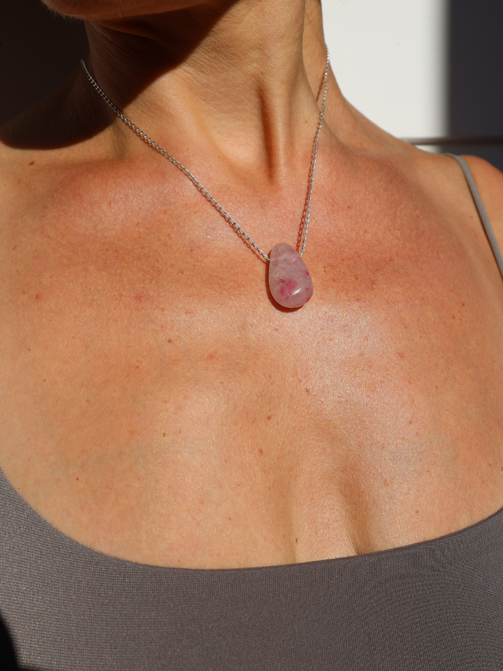 Rhodonite Tumbled Pendant