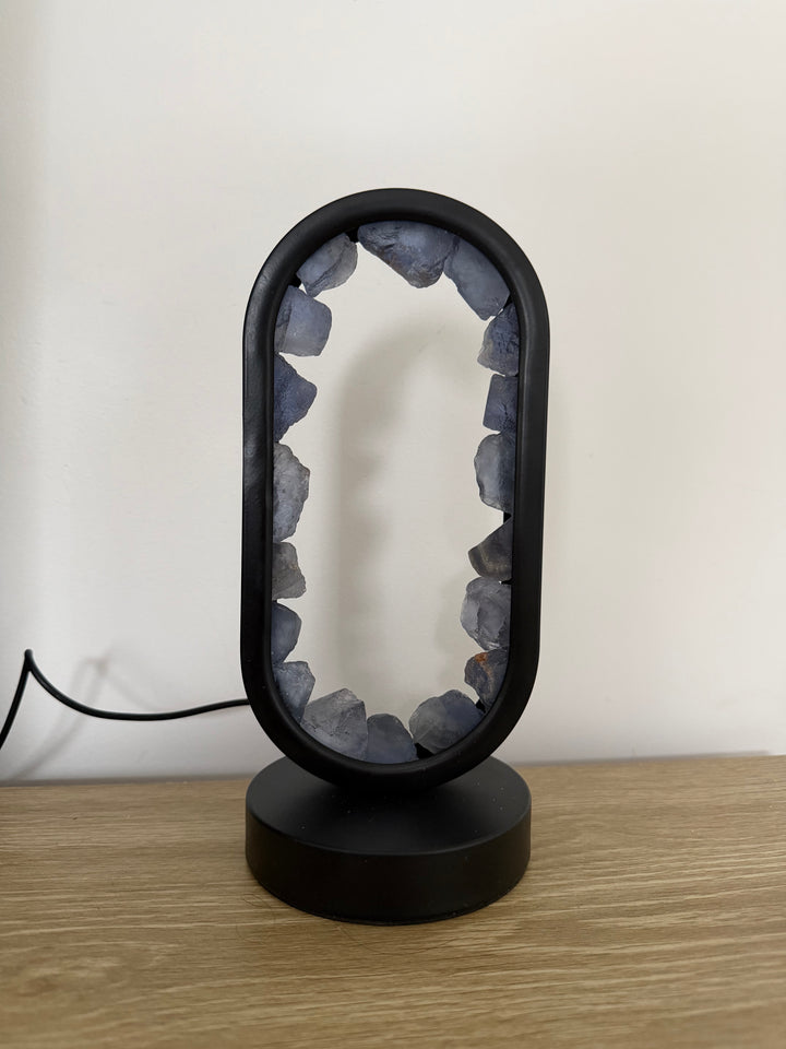 Blue Fluorite Star Gate Lamp