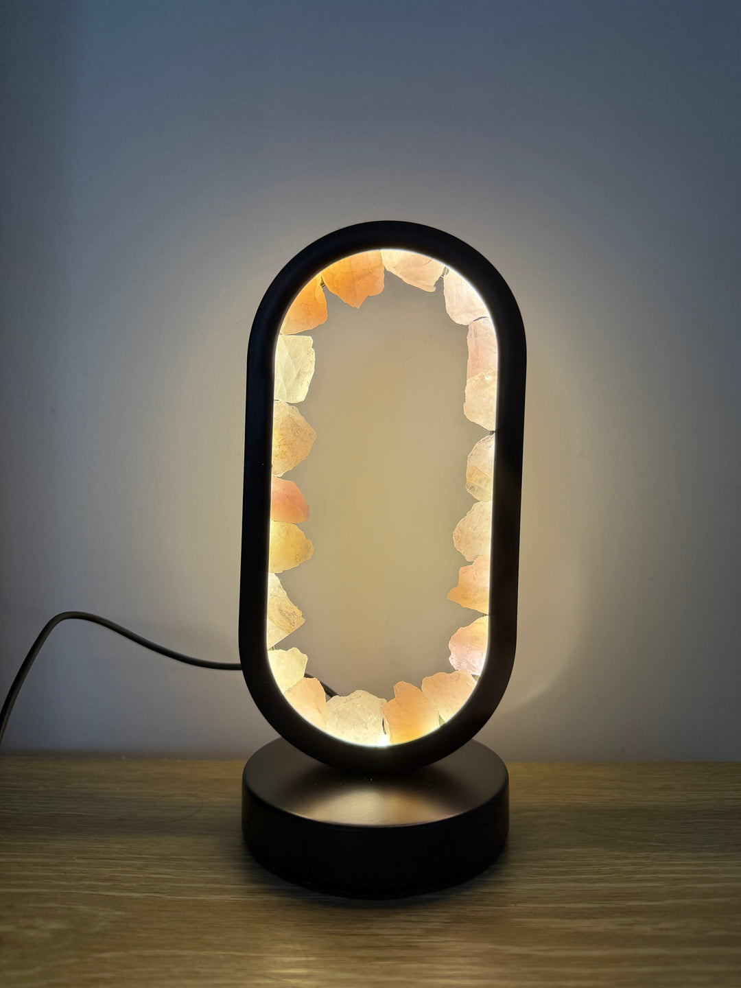 Rose Quartz Star Gate Lamp