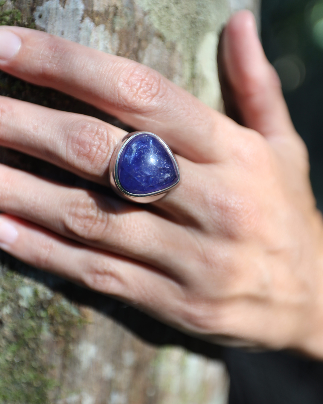 Tanzanite Silver Ring (Rare)