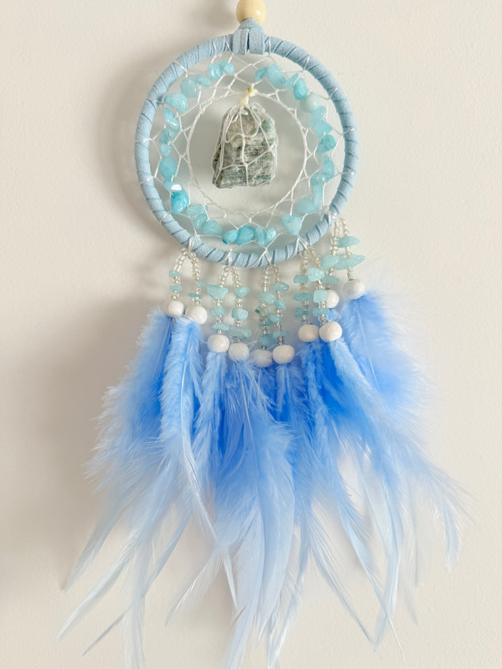 Amazonite & Blue Agate Dream Catcher