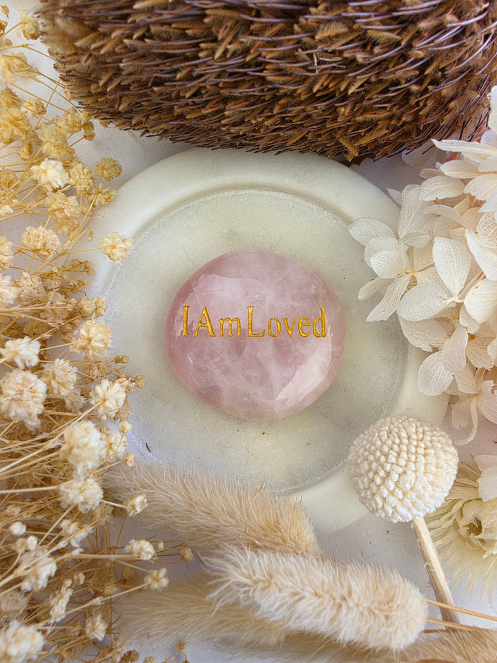 I Am Loved — Rose Quartz Affirmation Crystal