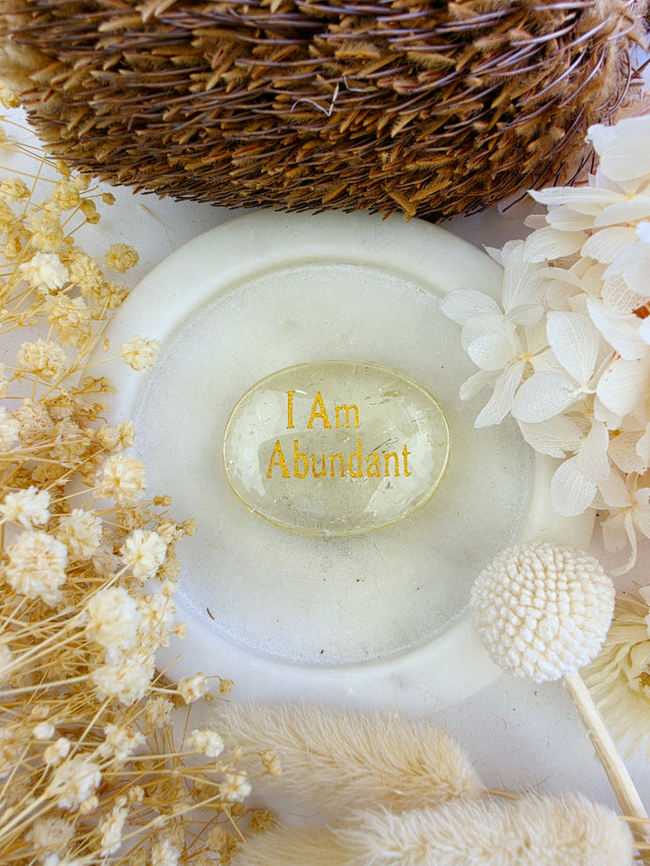 I Am Abundant — Citrine Affirmation Crystal
