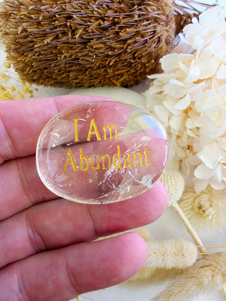 I Am Abundant — Citrine Affirmation Crystal
