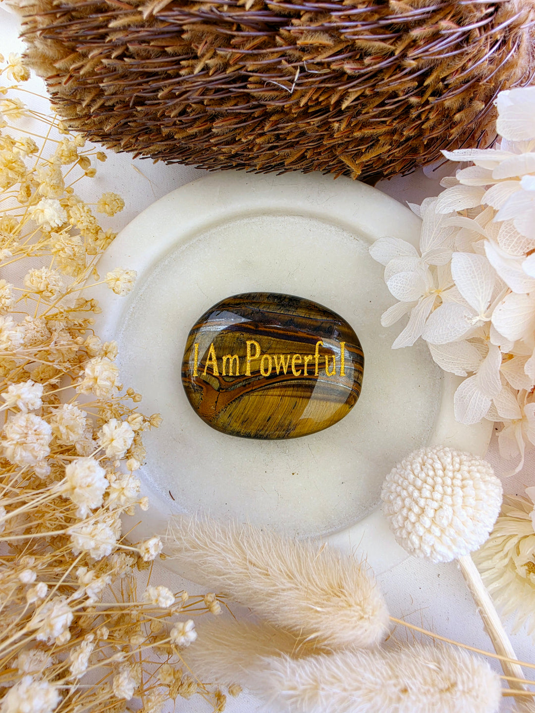 I Am Powerful — Golden Tiger's Eye Affirmation Crystal