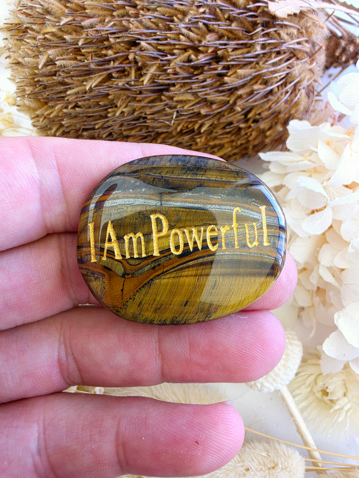 I Am Powerful — Golden Tiger's Eye Affirmation Crystal