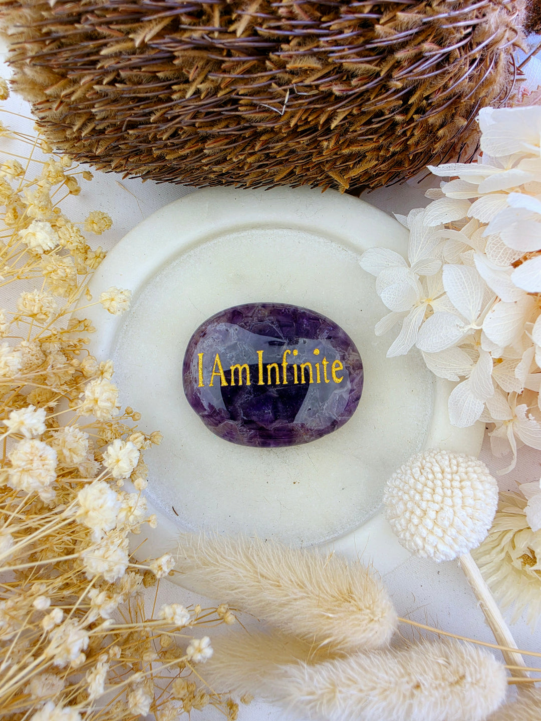 I Am Infinite — Amethyst Affirmation Crystal