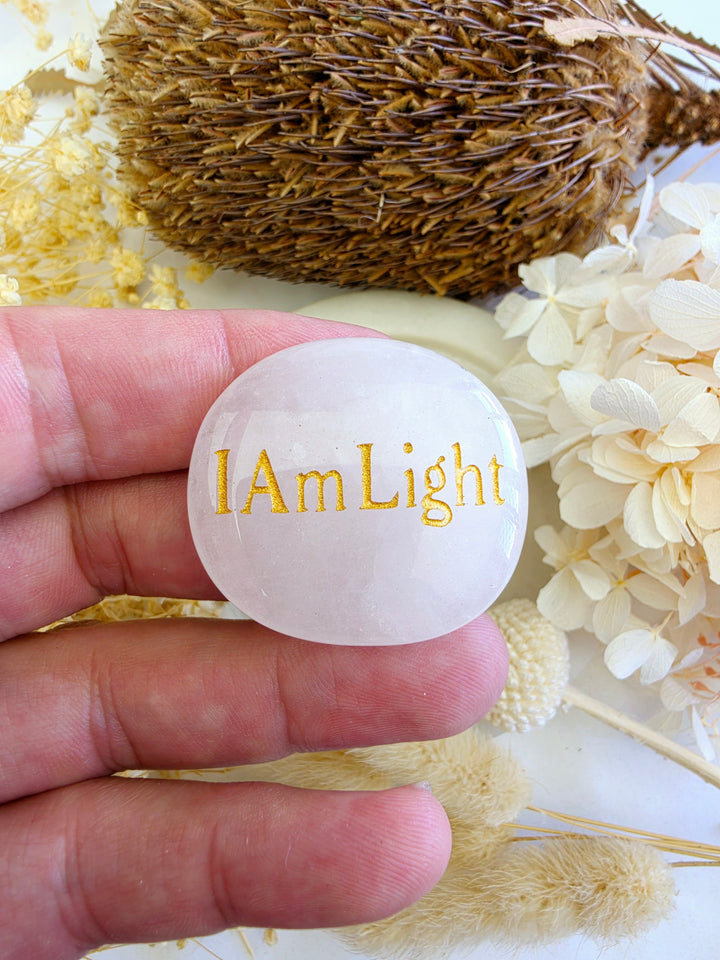 I Am Light — Clear Quartz Affirmation Crystal