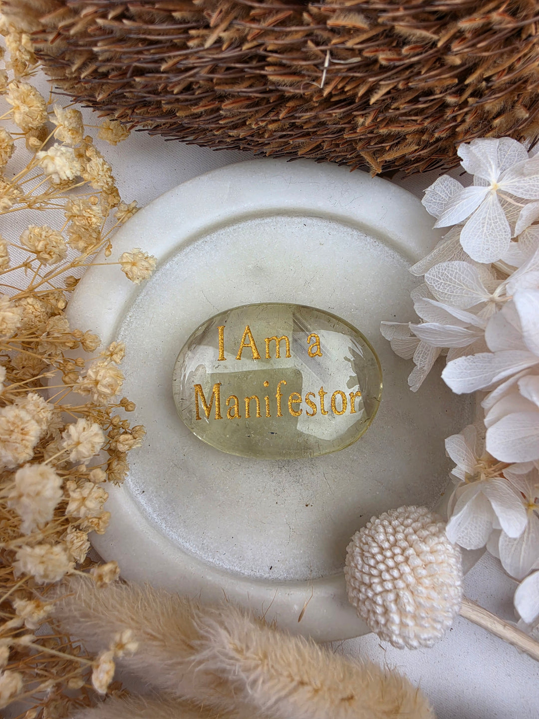 I Am a Manifestor — Citrine Affirmation Crystal
