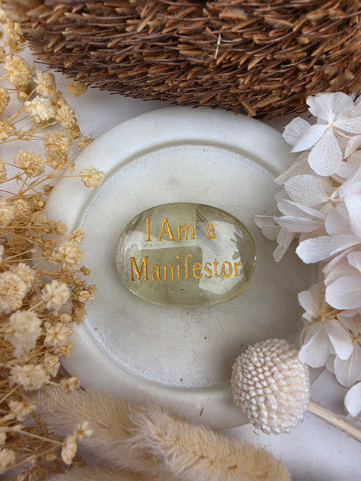I Am a Manifestor — Citrine Affirmation Crystal