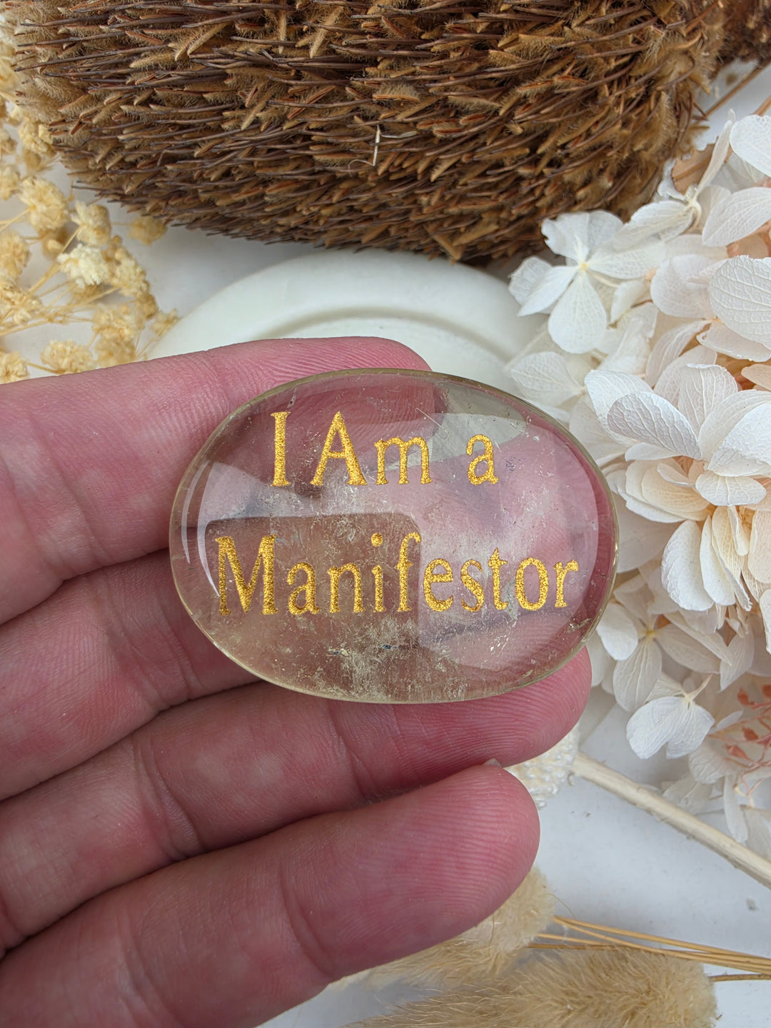 I Am a Manifestor — Citrine Affirmation Crystal