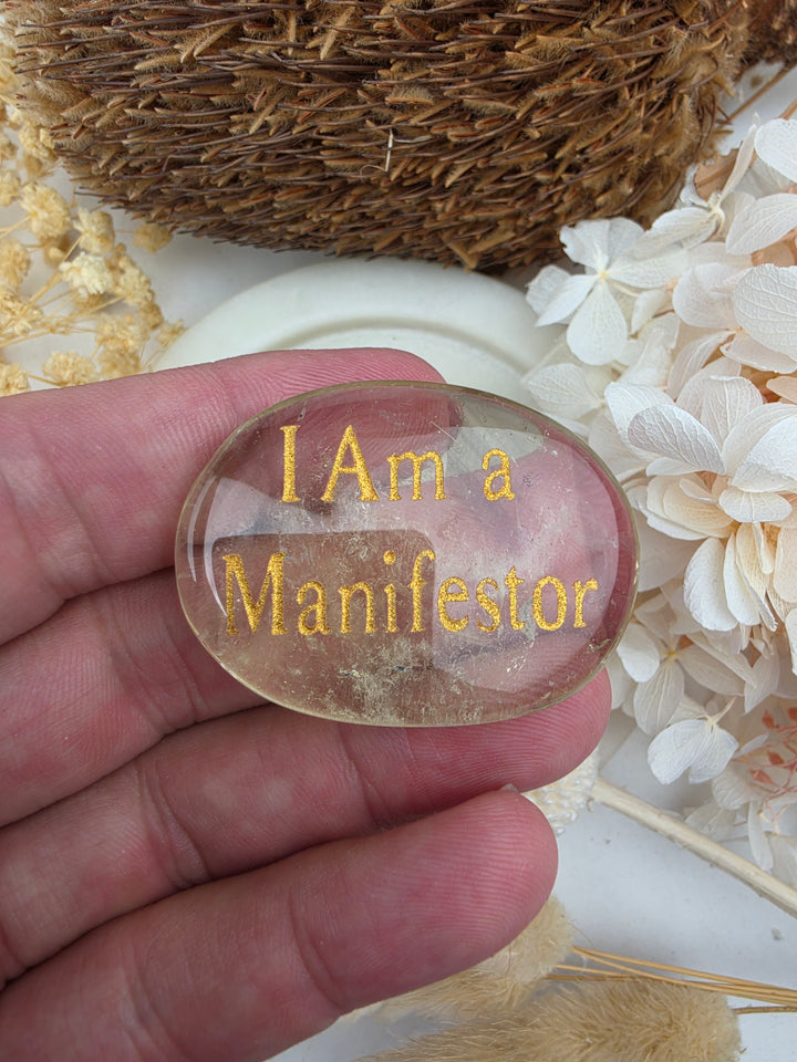 I Am a Manifestor — Citrine Affirmation Crystal