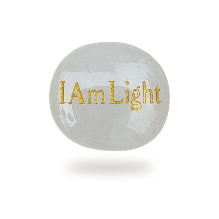 I Am Light Clear Quartz Affirmation Crystal