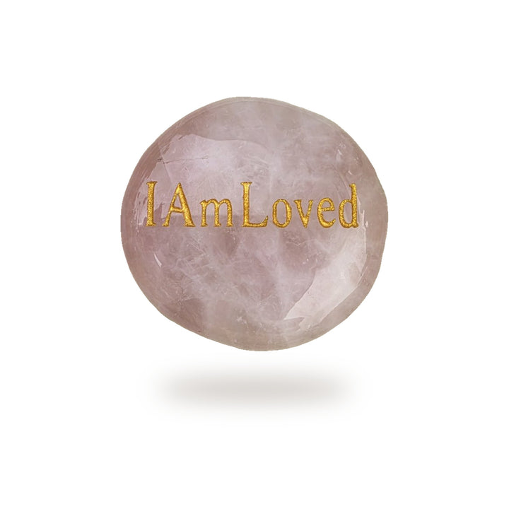 I Am Loved Rose Quartz Affirmation Crystal