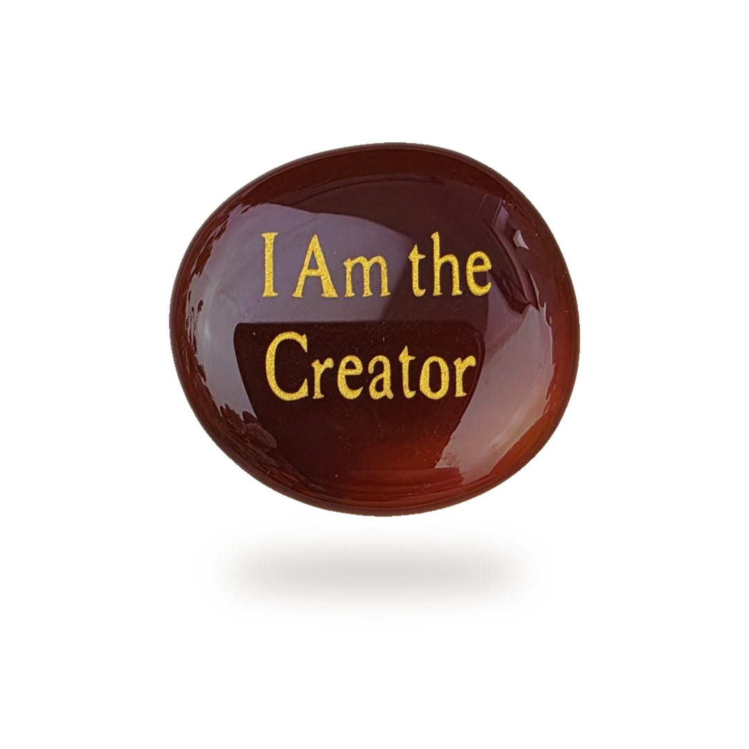 I Am the Creator Carnelian Affirmation Crystal