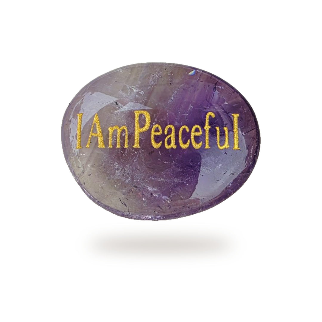 I Am Peaceful Amethyst Affirmation Crystal
