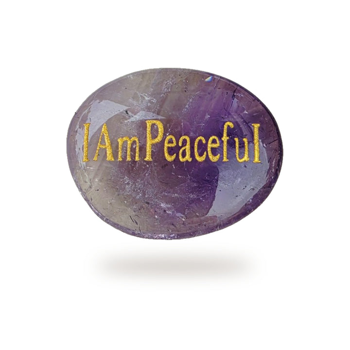 I Am Peaceful Amethyst Affirmation Crystal