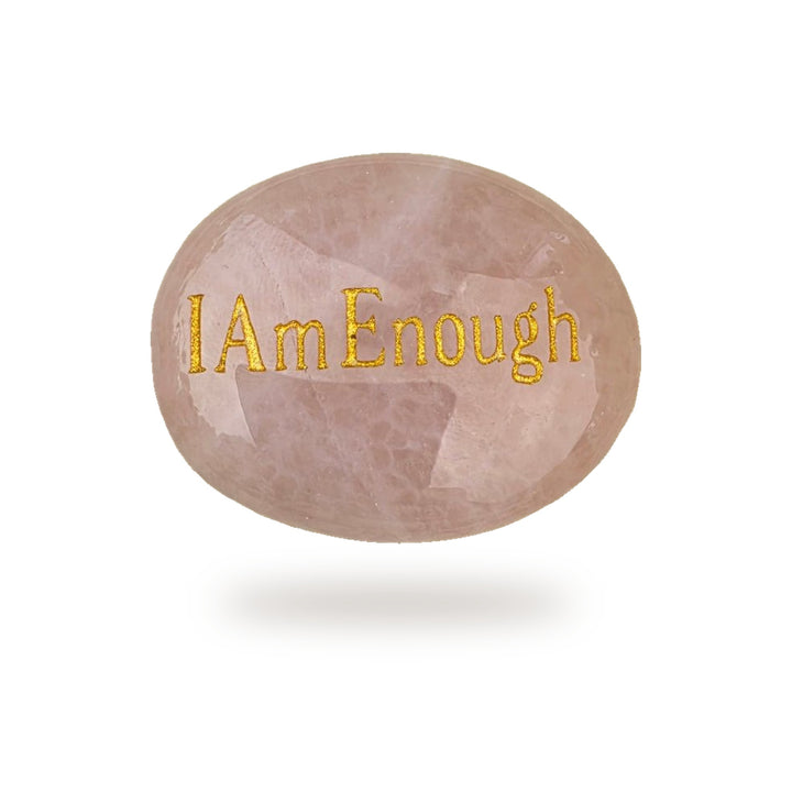 I Am Enough — Rose Quartz Affirmation Crystal