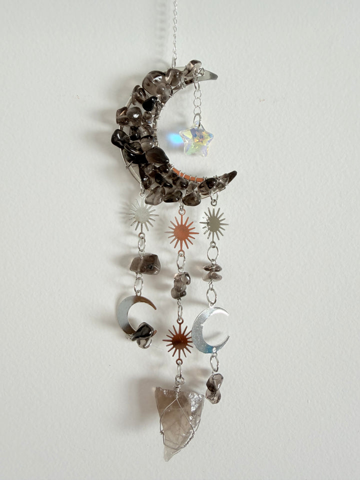 Smoky Quartz Moon Catcher