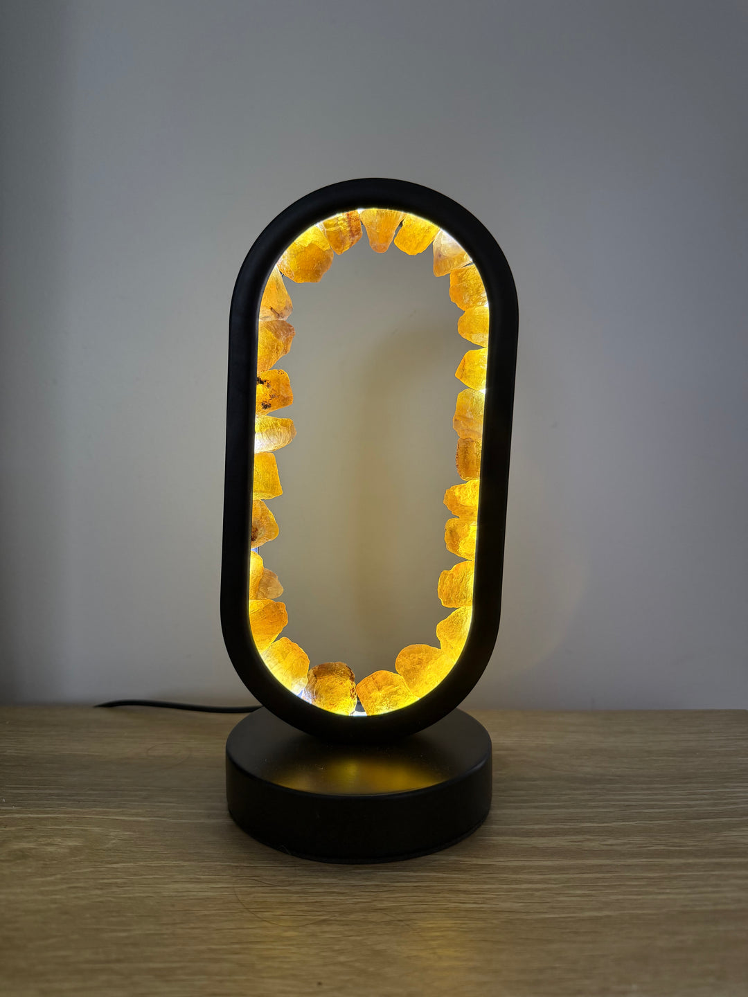 Yellow Fluorite Star Gate Lamp