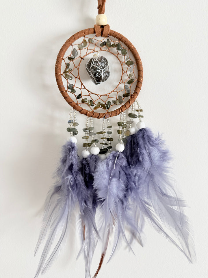 Labradorite & Smoky Quartz Dream Catcher