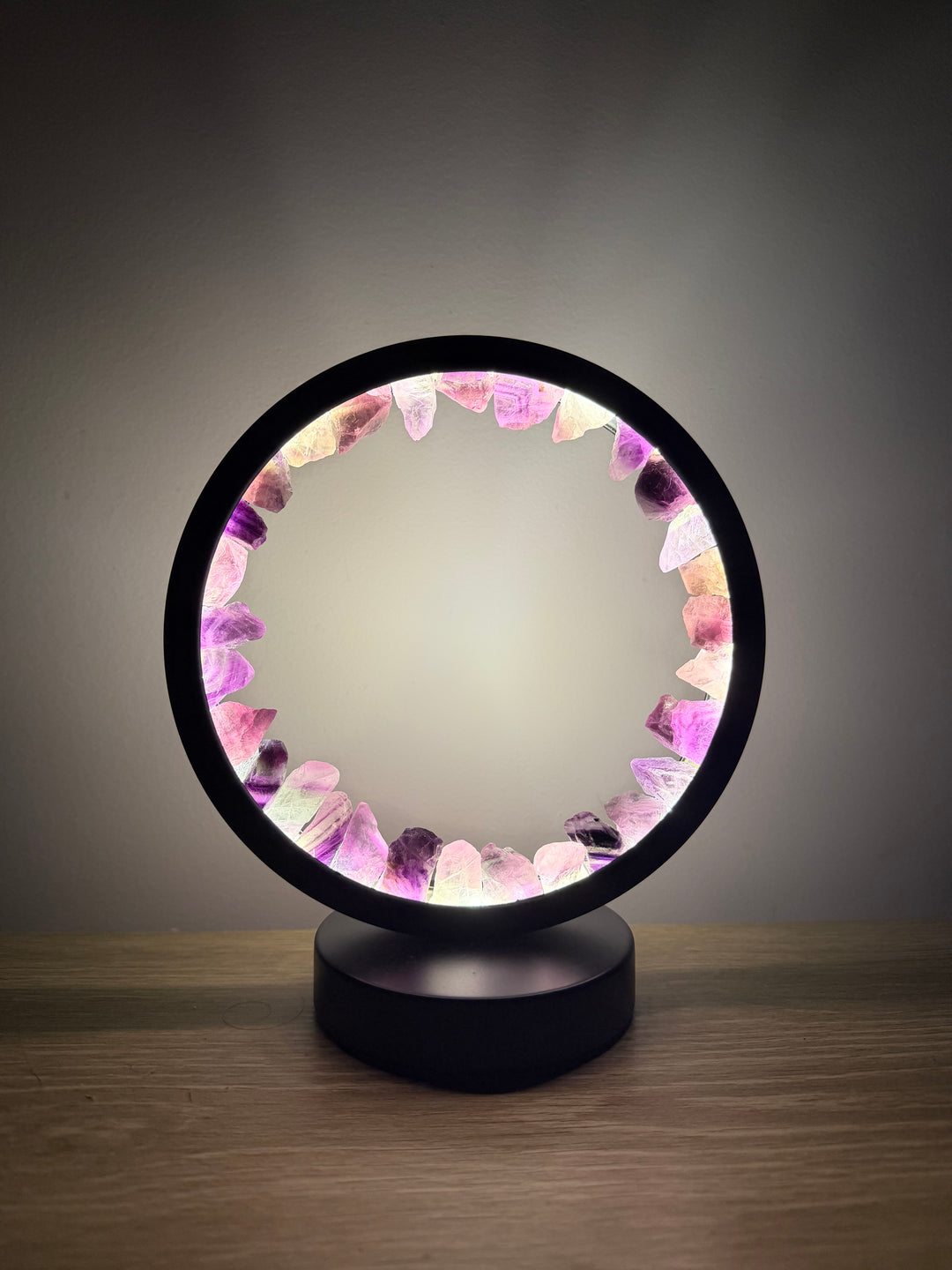 Rainbow Fluorite Halo Lamp